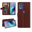 For Motorola Moto Edge S/G100 R64 Texture Single Horizontal Flip Protective Case with Holder & Card Slots & Wallet& Photo Frame(Brown) - 1