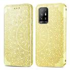 For OPPO A94 5G / Reno5 Z Blooming Mandala Embossed Pattern Magnetic Horizontal Flip Leather Case with Holder & Card Slots & Wallet(Yellow) - 2