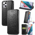 For OPPO Find X3 Pro / Find X3 Blooming Mandala Embossed Pattern Magnetic Horizontal Flip Leather Case with Holder & Card Slots & Wallet(Black) - 1