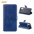 For Motorola Moto E7 Power ENKAY Hat-Prince Horizontal Flip PU Leather Case with Holder & Card Slots & Wallet(Dark Blue) - 1