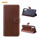 For Motorola Moto E7 Power ENKAY Hat-Prince Horizontal Flip PU Leather Case with Holder & Card Slots & Wallet(Brown) - 1