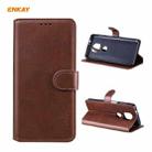 For Motorola Moto G Power 2021 ENKAY Hat-Prince Horizontal Flip PU Leather Case with Holder & Card Slots & Wallet(Brown) - 1