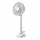 Multi-function Adjustable USB Charging Clip Desktop Electric Fan, 4 Speed Control(White) - 1