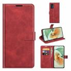 For ZTE Axon 30 Pro Retro Calf Pattern Buckle Horizontal Flip Leather Case with Holder & Card Slots & Wallet(Red) - 1