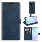 For ZTE Axon 30 Ultra Retro Calf Pattern Buckle Horizontal Flip Leather Case with Holder & Card Slots & Wallet(Blue) - 1