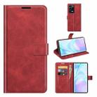 For ZTE Axon 30 Ultra Retro Calf Pattern Buckle Horizontal Flip Leather Case with Holder & Card Slots & Wallet(Red) - 1