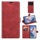 For Xiaomi Mi 11 Ultra Retro Calf Pattern Buckle Horizontal Flip Leather Case with Holder & Card Slots & Wallet(Red) - 1