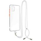 For Samsung Galaxy A31 Transparent PC+TPU Phone Case with Contrast Color Button & Neck Lanyard(Transparent) - 1