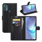 For Motorola Moto G50 Litchi Texture Horizontal Flip Protective Case with Holder & Card Slots & Wallet(Black) - 1