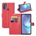 For Motorola Moto G50 Litchi Texture Horizontal Flip Protective Case with Holder & Card Slots & Wallet(Red) - 1