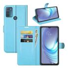 For Motorola Moto G50 Litchi Texture Horizontal Flip Protective Case with Holder & Card Slots & Wallet(Blue) - 1