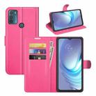 For Motorola Moto G50 Litchi Texture Horizontal Flip Protective Case with Holder & Card Slots & Wallet(Rose red) - 1