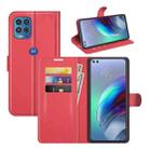 For Motorola Moto Edge S / G100 Litchi Texture Horizontal Flip Protective Case with Holder & Card Slots & Wallet(Red) - 1