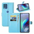 For Motorola Moto Edge S / G100 Litchi Texture Horizontal Flip Protective Case with Holder & Card Slots & Wallet(Blue) - 1