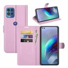 For Motorola Moto Edge S / G100 Litchi Texture Horizontal Flip Protective Case with Holder & Card Slots & Wallet(Pink) - 1