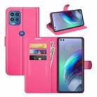 For Motorola Moto Edge S / G100 Litchi Texture Horizontal Flip Protective Case with Holder & Card Slots & Wallet(Rose red) - 1