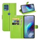 For Motorola Moto Edge S / G100 Litchi Texture Horizontal Flip Protective Case with Holder & Card Slots & Wallet(Green) - 1