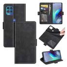 For Motorola Moto Edge S / G100 Dual-side Magnetic Buckle Horizontal Flip Leather Case with Holder & Card Slots & Wallet(Black) - 1