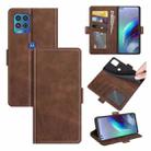 For Motorola Moto Edge S / G100 Dual-side Magnetic Buckle Horizontal Flip Leather Case with Holder & Card Slots & Wallet(Brown) - 1