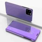 For Xiaomi Mi 11 Plated Mirror Horizontal Flip Leather Case with Holder(Purple Blue) - 1