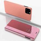 For Xiaomi Mi 11 Pro Plated Mirror Horizontal Flip Leather Case with Holder(Rose Gold) - 1