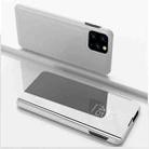 For Xiaomi Mi 11 Lite Plated Mirror Horizontal Flip Leather Case with Holder(Silver) - 1