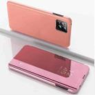 For OPPO Realme C20 Plated Mirror Horizontal Flip Leather Case with Holder(Rose Gold) - 1