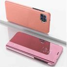 For OPPO F19 Pro / Reno5 F/ A94 4G Plated Mirror Horizontal Flip Leather Case with Holder(Rose Gold) - 1