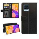 For OPPO Realme 8 / 8 Pro 4G R64 Texture Single Horizontal Flip Protective Case with Holder & Card Slots & Wallet& Photo Frame(Black) - 1