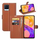 For OPPO Realme 8 / 8 Pro 4G Litchi Texture Horizontal Flip Protective Case with Holder & Card Slots & Wallet(Brown) - 1