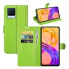 For OPPO Realme 8 / 8 Pro 4G Litchi Texture Horizontal Flip Protective Case with Holder & Card Slots & Wallet(Green) - 1