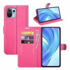 For Xiaomi Mi 11 Lite 4G /  5G Litchi Texture Horizontal Flip Protective Case with Holder & Card Slots & Wallet(Rose Red) - 1