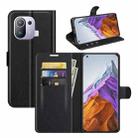 For Xiaomi Mi 11 Pro Litchi Texture Horizontal Flip Protective Case with Holder & Card Slots & Wallet(Black) - 1