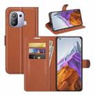 For Xiaomi Mi 11 Pro Litchi Texture Horizontal Flip Protective Case with Holder & Card Slots & Wallet(Brown) - 1