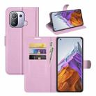 For Xiaomi Mi 11 Pro Litchi Texture Horizontal Flip Protective Case with Holder & Card Slots & Wallet(Pink) - 1