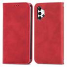 For Samsung Galaxy A32 4G Retro Skin Feel Business Magnetic Horizontal Flip Leather Case With Holder & Card Slots & Wallet & Photo Frame(Red) - 2