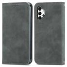 For Samsung Galaxy A32 4G Retro Skin Feel Business Magnetic Horizontal Flip Leather Case With Holder & Card Slots & Wallet & Photo Frame(Gray) - 2