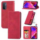 For OPPO A93 5G Retro Skin Feel Business Magnetic Horizontal Flip Leather Case With Holder & Card Slots & Wallet & Photo Frame(Red) - 1