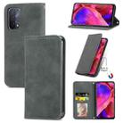 For OPPO A93 5G Retro Skin Feel Business Magnetic Horizontal Flip Leather Case With Holder & Card Slots & Wallet & Photo Frame(Gray) - 1