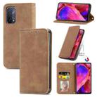 For OPPO A93 5G Retro Skin Feel Business Magnetic Horizontal Flip Leather Case With Holder & Card Slots & Wallet & Photo Frame(Brown) - 1