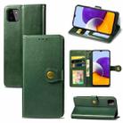 For Samsung Galaxy A22 5G Solid Color Leather Buckle Phone Case with Lanyard & Photo Frame & Card Slot & Wallet & Stand Function(Green) - 1