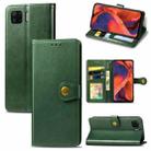 For OPPO F17 Solid Color Leather Buckle Phone Case with Lanyard & Photo Frame & Card Slot & Wallet & Stand Function(Green) - 1