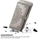 For Sony Xperia 5 III Mandala Flower Embossed Horizontal Flip Leather Case with Bracket / Card Slot / Wallet / Lanyard(Gray) - 5