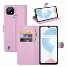 For OPPO Realme C21 Litchi Texture Horizontal Flip Protective Case with Holder & Card Slots & Wallet(Pink) - 1