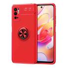 For Xiaomi Redmi Note10 5G Metal Ring Holder 360 Degree Rotating TPU Case(Red+Red) - 1