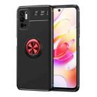 For Xiaomi Redmi Note10 5G Metal Ring Holder 360 Degree Rotating TPU Case(Black+Red) - 1