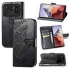 For Xiaomi Mi 11 Ultra Butterfly Love Flowers Embossed Horizontal Flip Leather Case with Holder & Card Slots & Wallet & Lanyard(Black) - 1