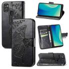 For ZTE Blade A7S 2020 Butterfly Love Flowers Embossed Horizontal Flip Leather Case with Holder & Card Slots & Wallet & Lanyard(Black) - 1