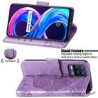 For Realme V13 5G/ 8 5G / Q3i 5G / Q3 5G Butterfly Love Flowers Embossed Horizontal Flip Leather Case with Holder & Card Slots & Wallet & Lanyard(Light Purple) - 4