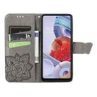 For LG Stylo 7 4G Butterfly Love Flower Embossed Horizontal Flip Leather Case with Bracket / Card Slot / Wallet / Lanyard(Grey) - 3
